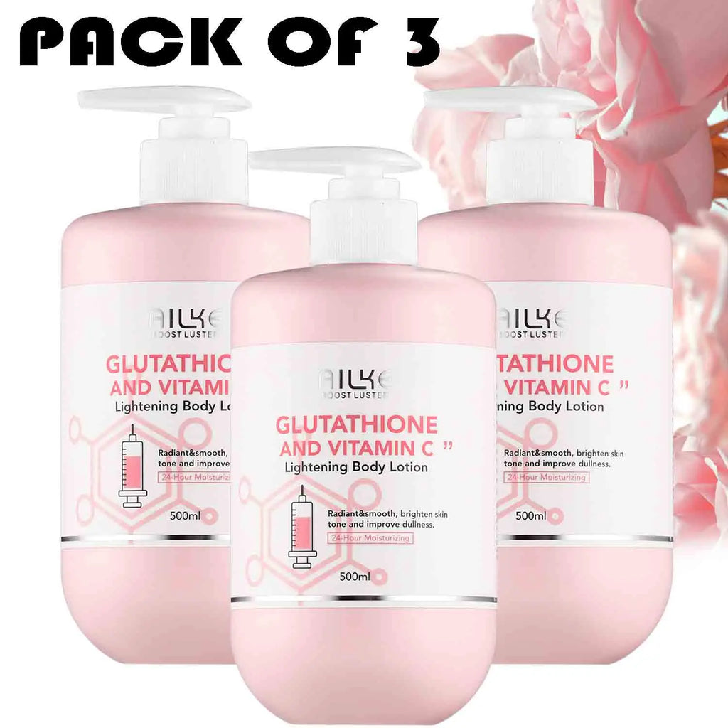 Lotion Corps Éclaircissante AILKE Vitamine C & Glutathion – Teint Uniforme & Éclat – CLEVI Paris