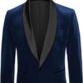 Veste smoking homme aspect velours col châle – CLEVI Paris