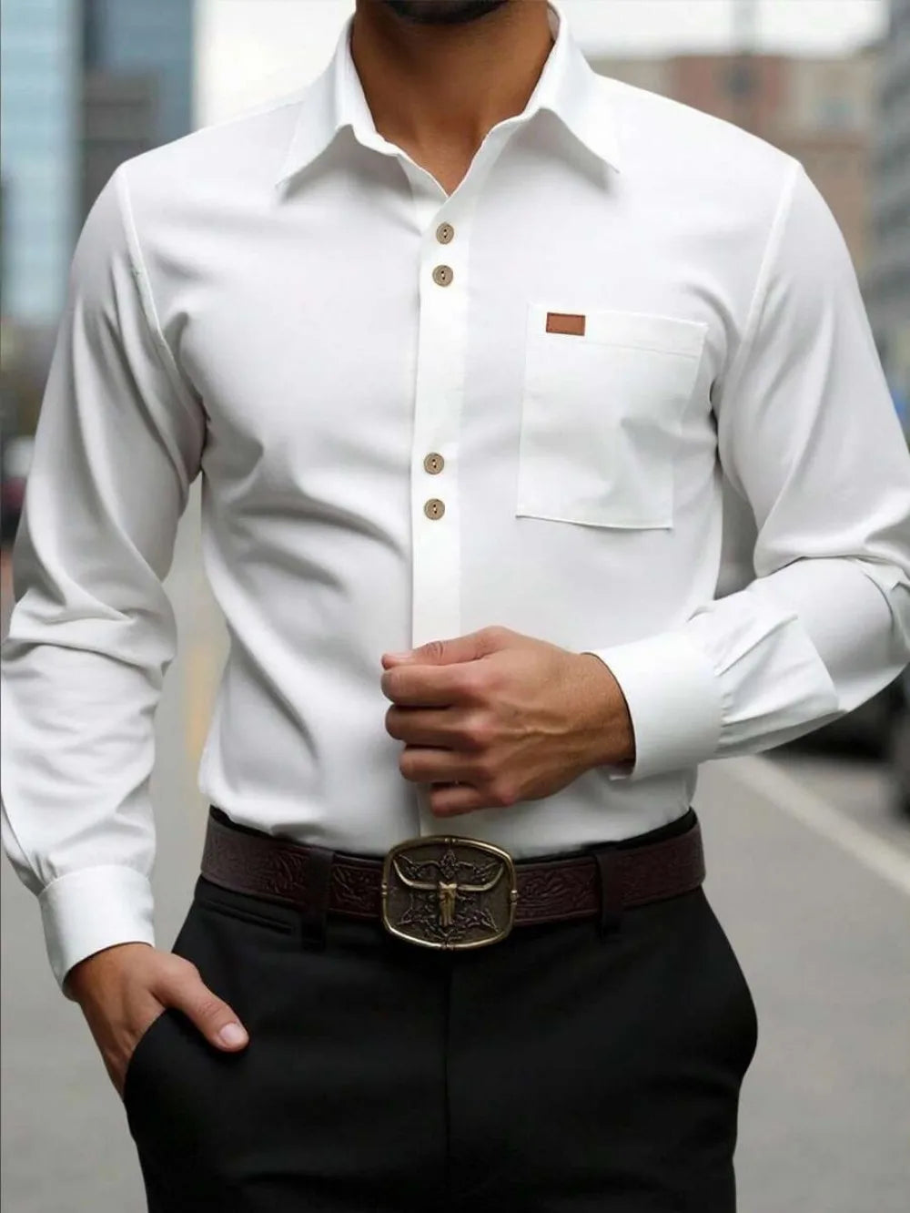 Chemise homme formelle en soie – CLEVI Paris