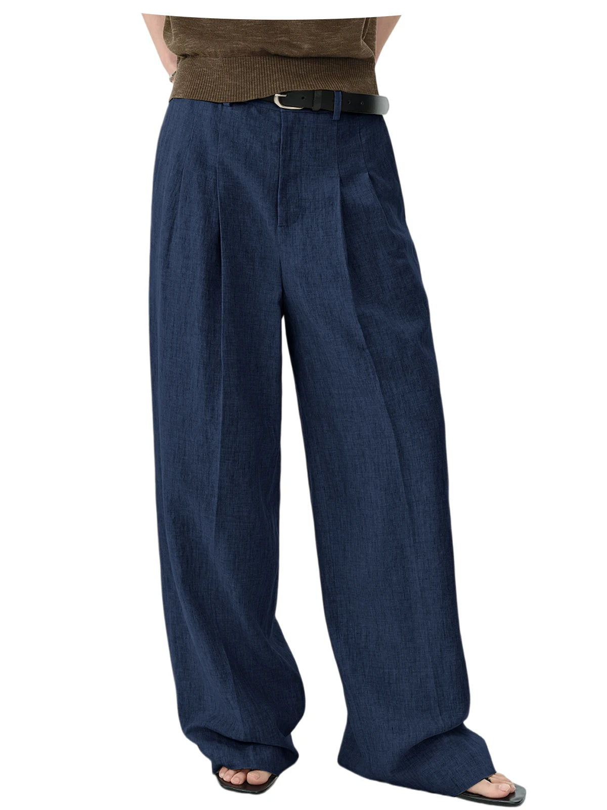 Pantalon large en lin pour homme – CLEVI Paris