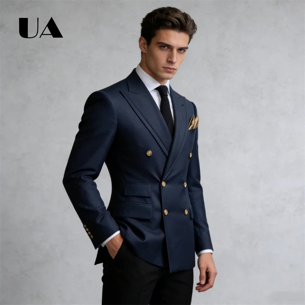 Blazer Croisé Homme Coupe Longue – CLEVI Paris