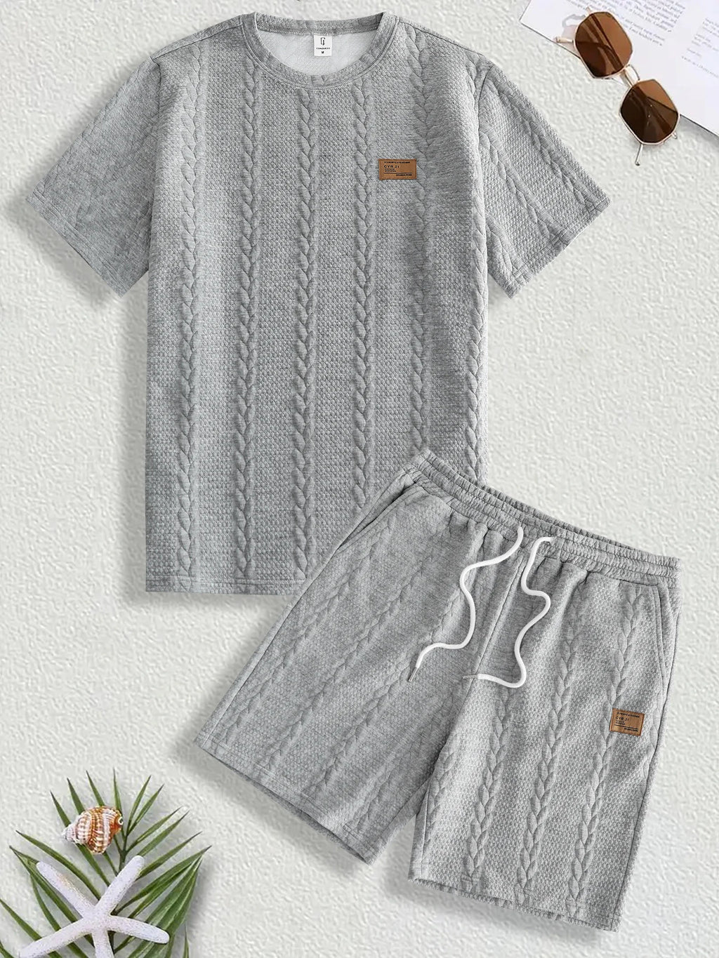Ensemble homme t-shirt texturé et short ample – CLEVI Paris