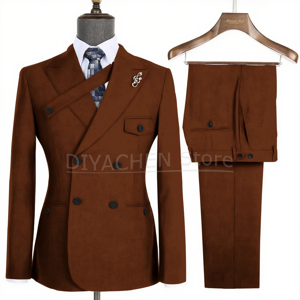 Costume homme croisé à revers pointus – CLEVI Paris