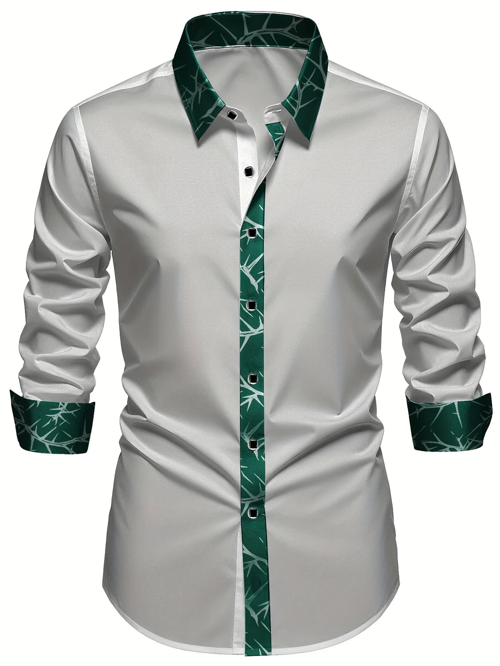 Chemise homme élégante imprimée à manches longues – CLEVI Paris