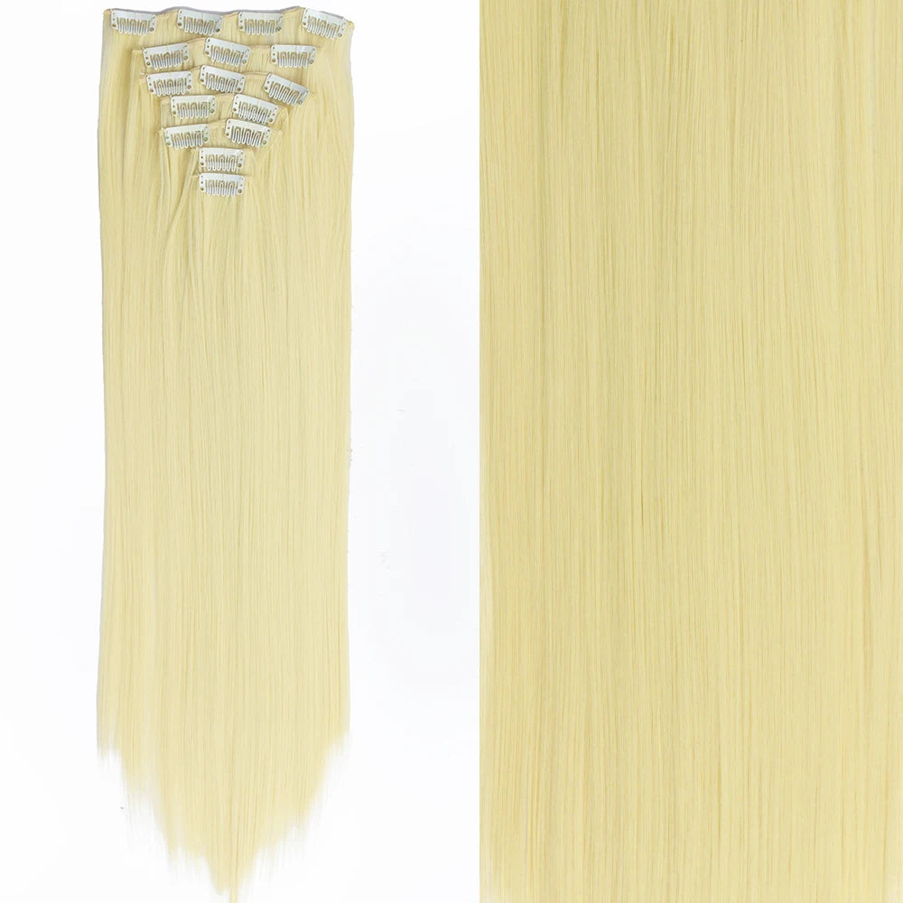 Extensions Cheveux Clips 7 Pcs Synthétique 50 Couleurs – CLEVI Paris
