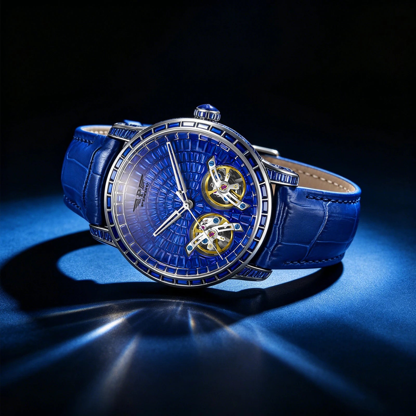 Montre Homme Double Tourbillon Serti Diamants Pindu PD6656 – CLEVI Paris