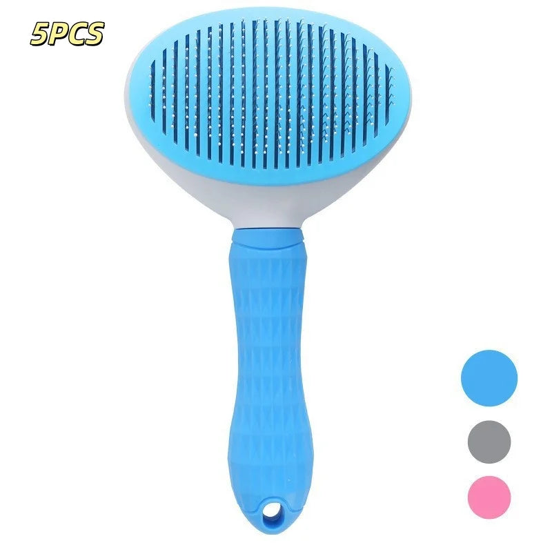 Peigne Auto-Nettoyant Anti-Poils Chien & Chat Massage Doux — CLEVI Paris