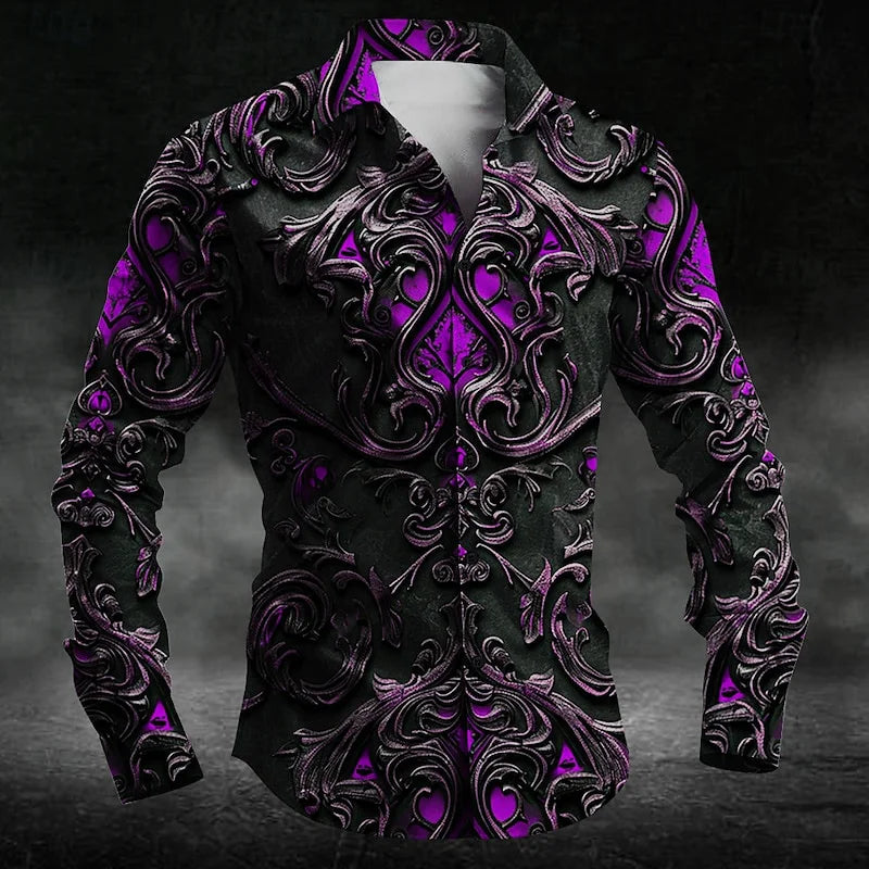 Chemise Homme à Motifs 3D Colorés – CLEVI Paris