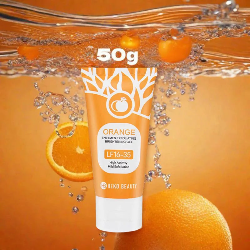 Gel Exfoliant Éclaircissant Orange Jaysuing 50ml – Nettoyage Profond, Anti-Points Noirs & Hydratant – CLEVI Paris
