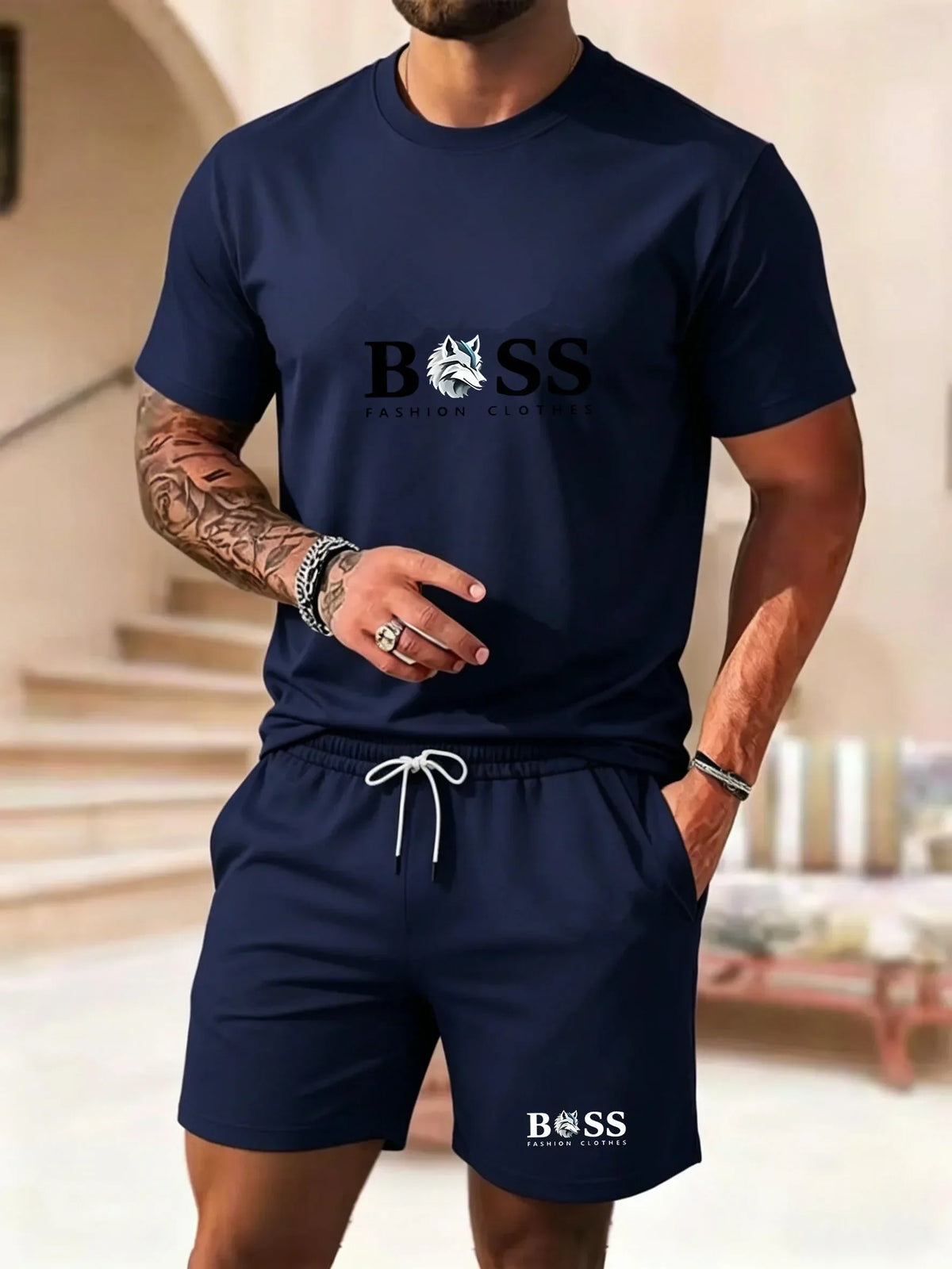 Ensemble homme d’été t-shirt et short – CLEVI Paris