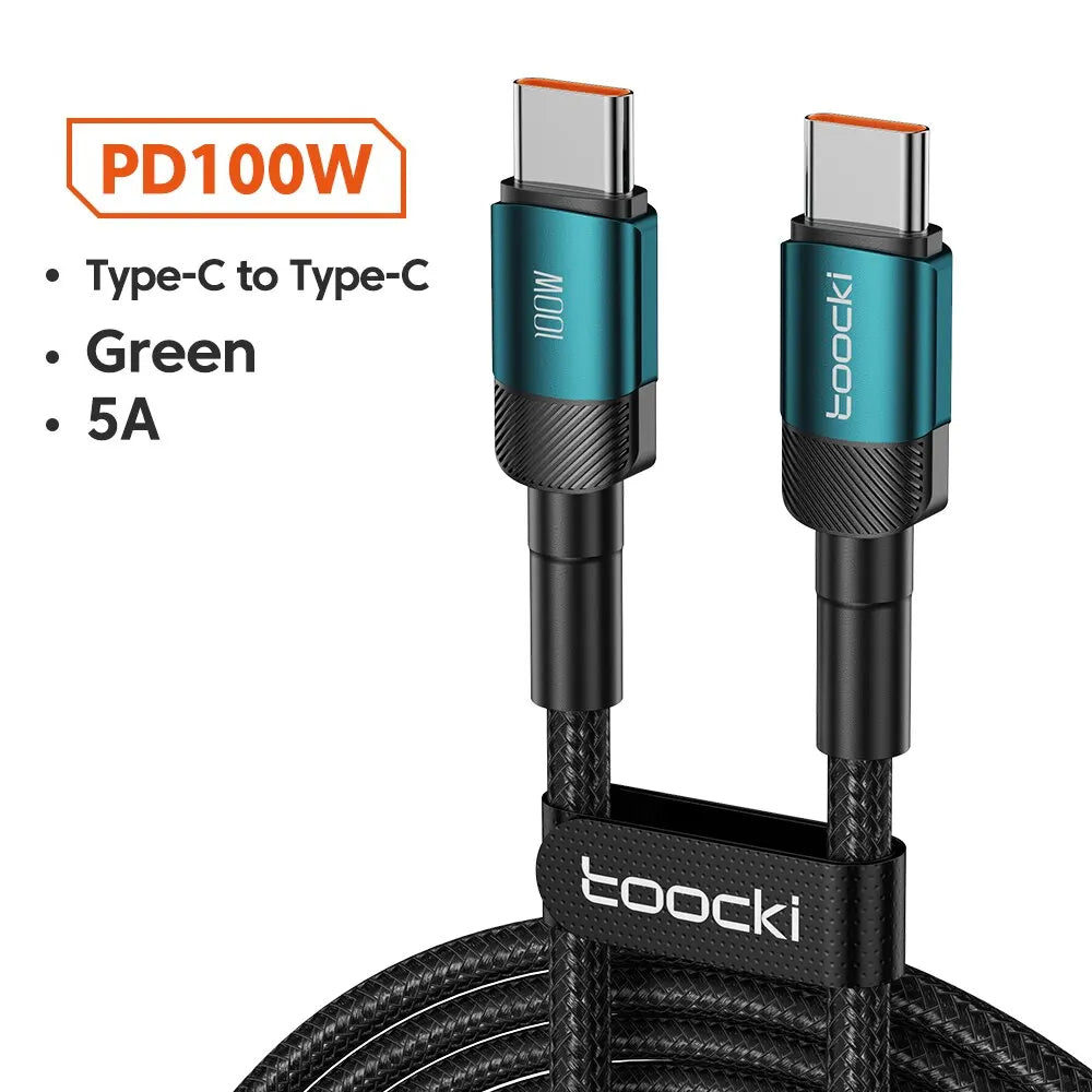 Câble Toocki Charge Rapide USB-C Lightning 60W 100W Tressé – CLEVI Paris