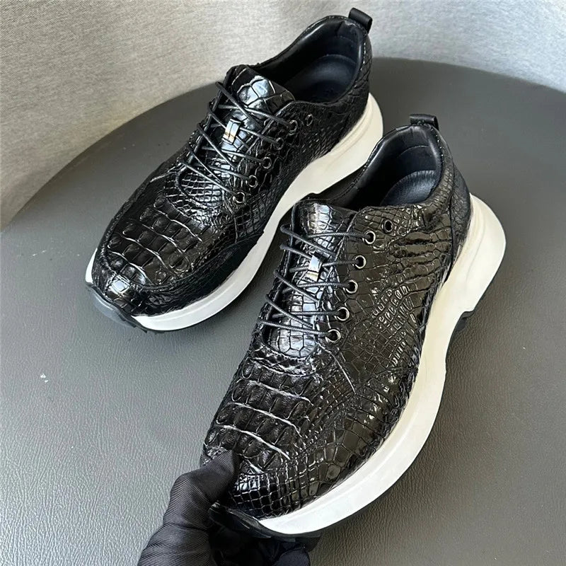 Sneakers basses homme noires à lacets – CLEVI Paris