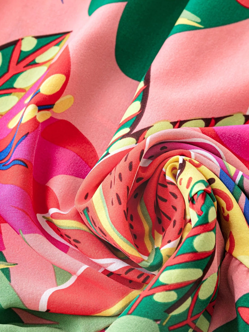 Robe fille tropicale à bretelles volantées – CLEVI Paris