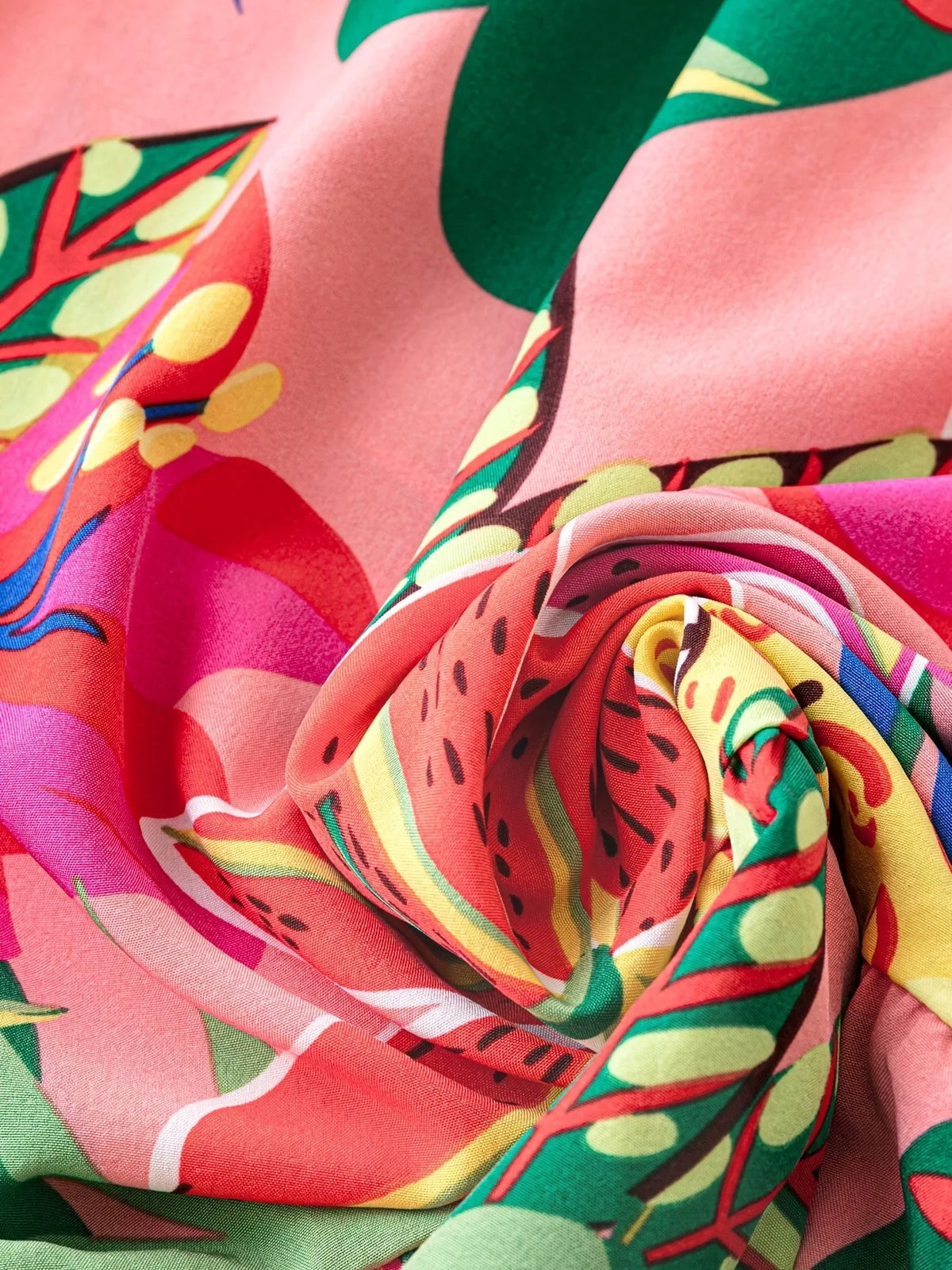 Robe fille tropicale à bretelles volantées – CLEVI Paris