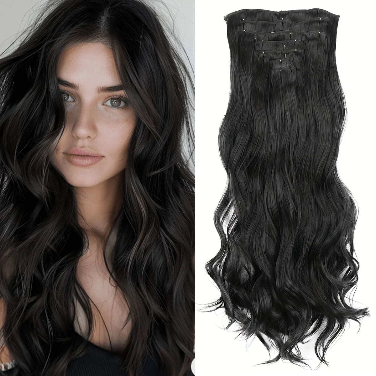 Extensions Cheveux Clips 7 Pcs Synthétique 50 Couleurs – CLEVI Paris