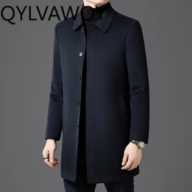 Manteau homme laine et cachemire doublure amovible – CLEVI Paris