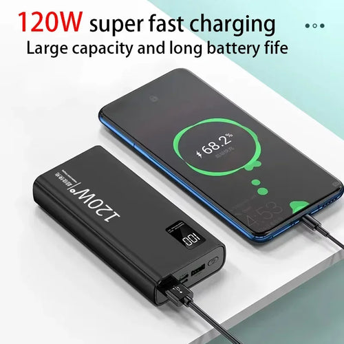 Batterie Externe Lenovo 120W Qi Sans Fil LED 50-200000mAh – CLEVI Paris