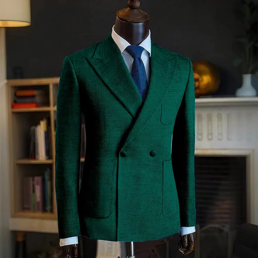 Blazer homme croisé à chevrons – CLEVI Paris