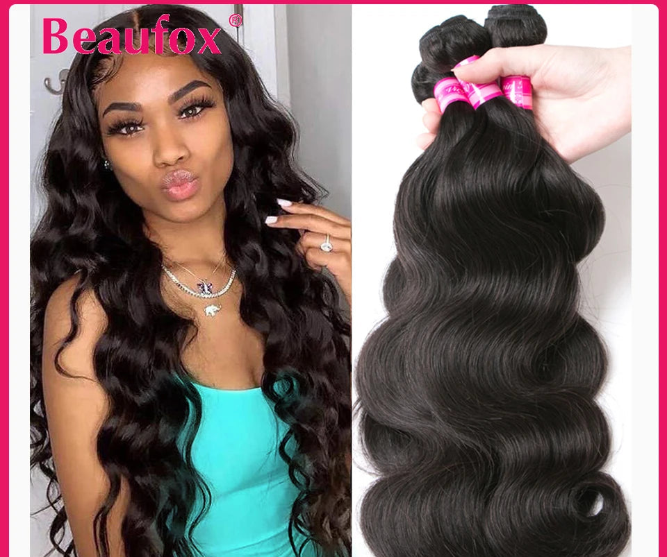 Extensions Cheveux Humains Body Wave Brésiliennes Remy – Naturel & Noir Jais – CLEVI Paris