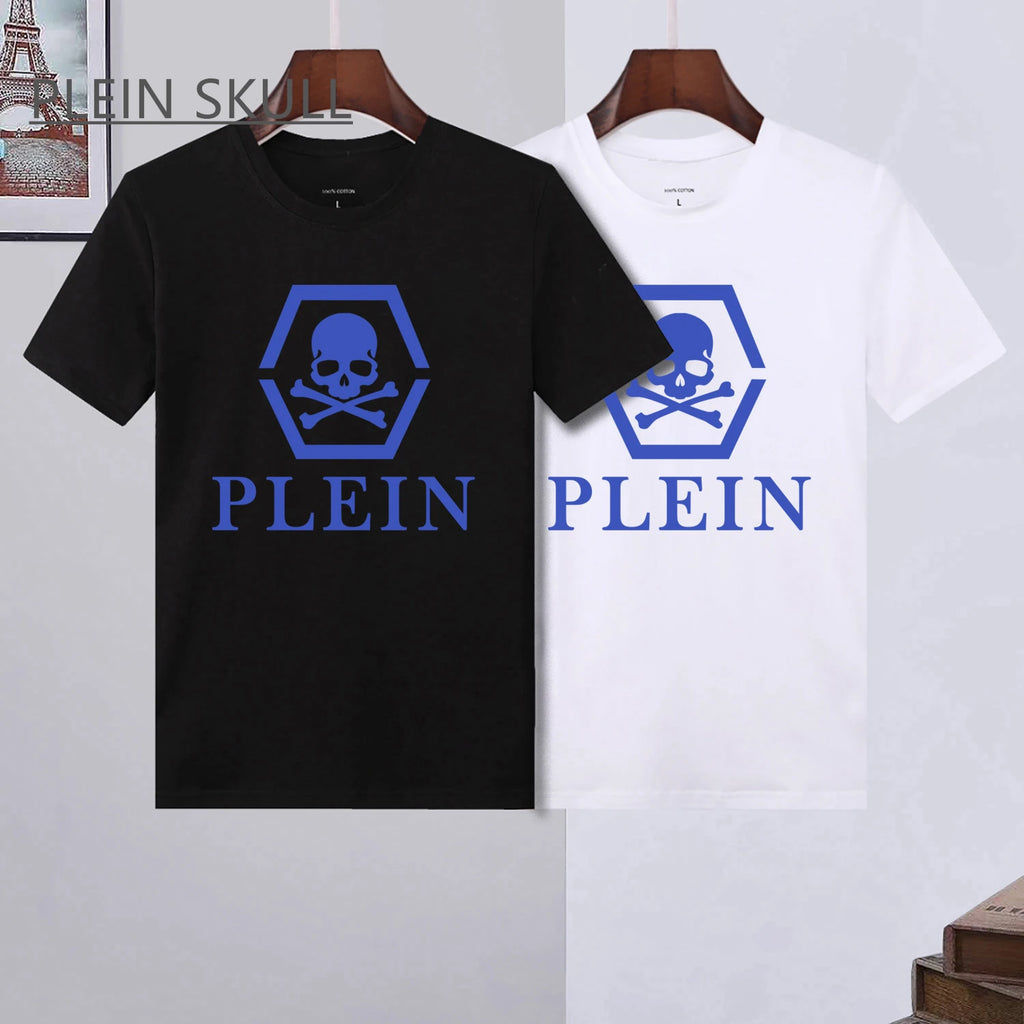 T-Shirt Unisexe Motif Skull Style Luxe Hip-Hop Col Rond Coton – CLEVI Paris