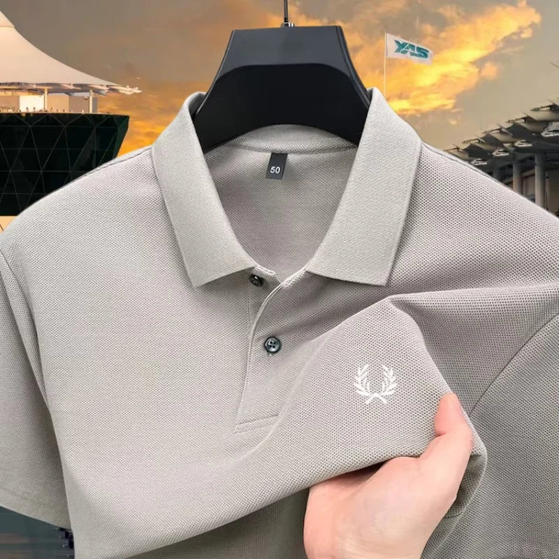 Polo Homme 100% Coton Broderie Épi Slim Fit Anti-Froissage Golf Casual Été M-4XL – CLEVI Paris