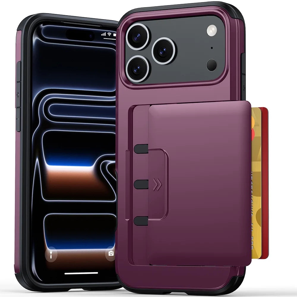 Coque iPhone porte-carte coulissant – CLEVI Paris