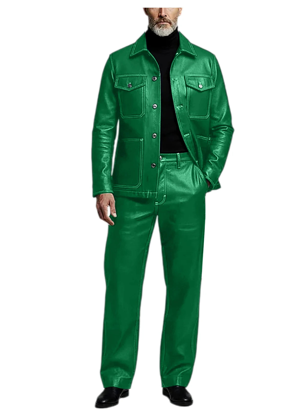 Ensemble Cuir PU Homme 2 Pièces – CLEVI Paris