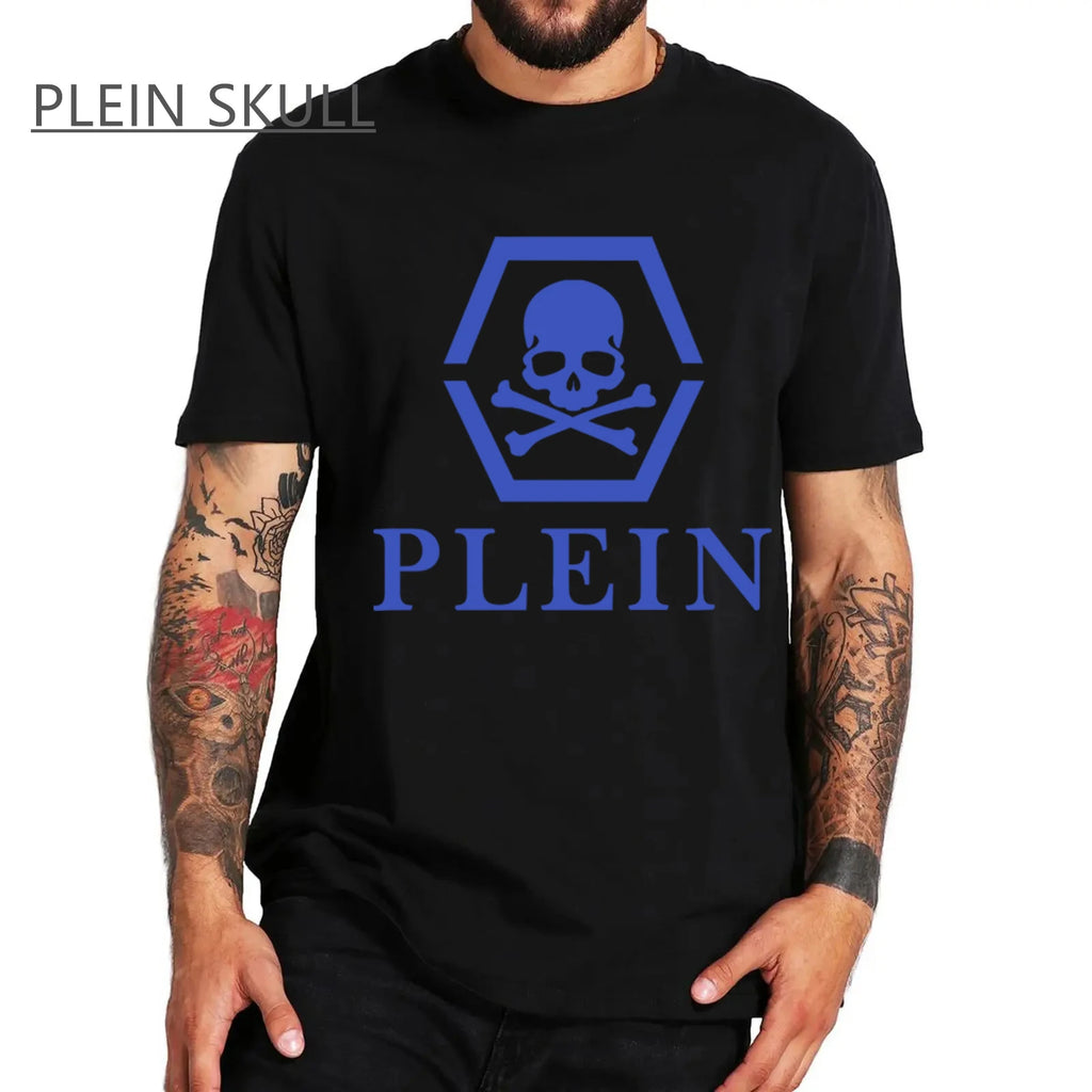 T-Shirt Unisexe Motif Skull Style Luxe Hip-Hop Col Rond Coton – CLEVI Paris