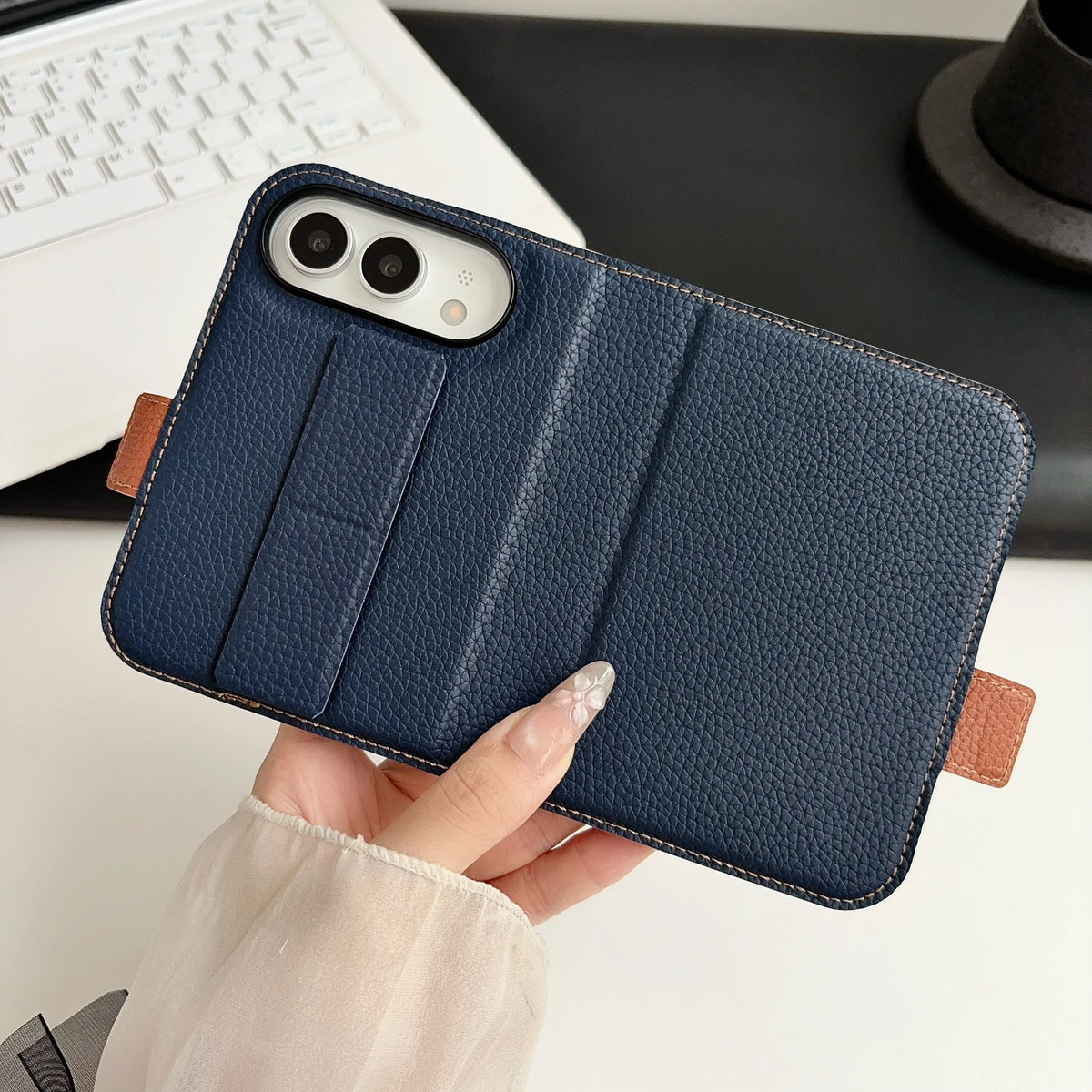 Étui iPhone Duo dragonne et porte-carte – CLEVI Paris