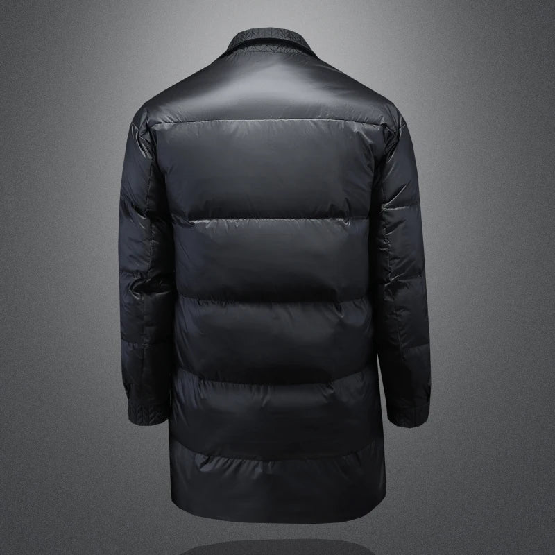 Manteau homme matelassé en duvet à boutons – CLEVI Paris