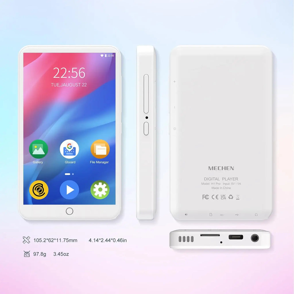 Lecteur MP3 MP4 Android 9.0 WiFi & Bluetooth – Écran 4", Spotify, 16 Go | MECHEN H1 Pro