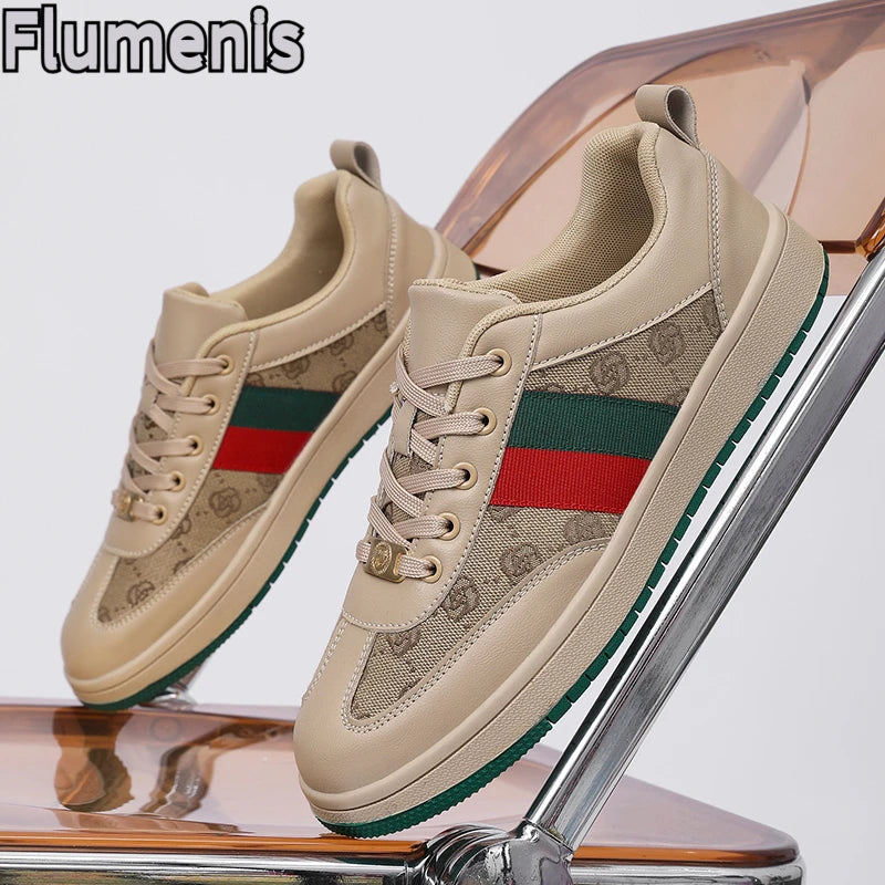 Sneakers Homme Canvas Motif Géométrique Respirant EU 38-46 – CLEVI Paris