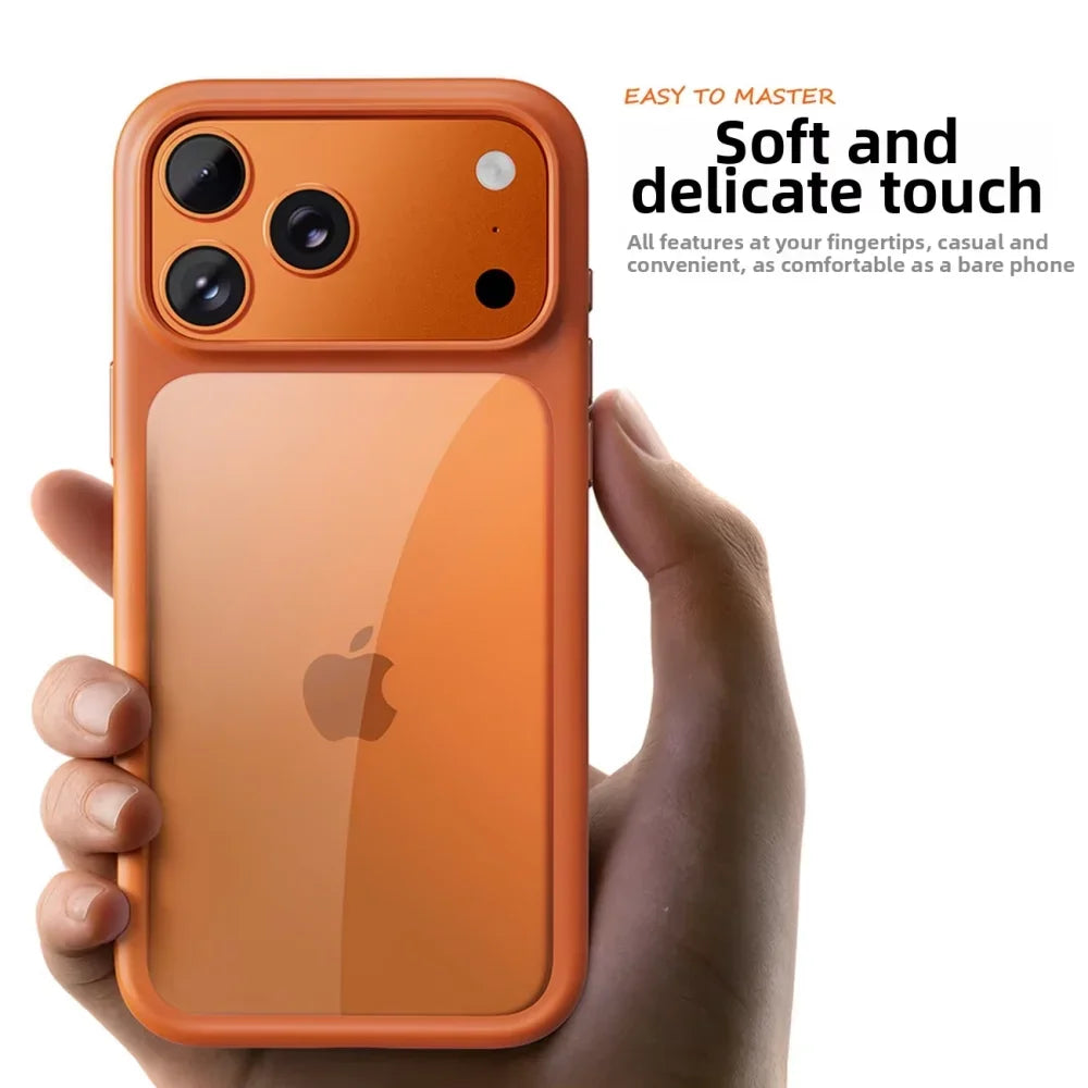 Coque iPhone transparente à boutons métal – CLEVI Paris
