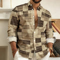 Chemise homme imprimée géométrique – CLEVI Paris
