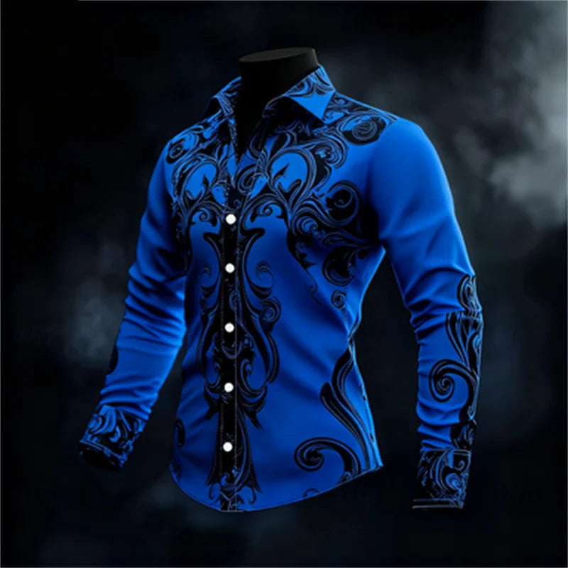 Chemise Homme à Motif Artistique 3D – CLEVI Paris