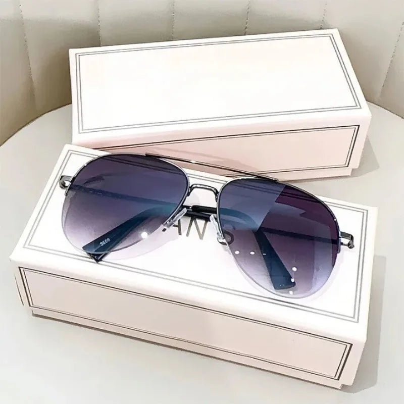 Lunettes de Soleil Pilote Grand Cadre – Verres Dégradés Anti-Reflets UV400, Monture Alliage, 5 Coloris