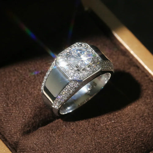 Bague Homme Argent 925 Zircon – CLEVI Paris