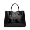 Sac Cabas Femme Cuir PU Croco Vernis – CLEVI Paris