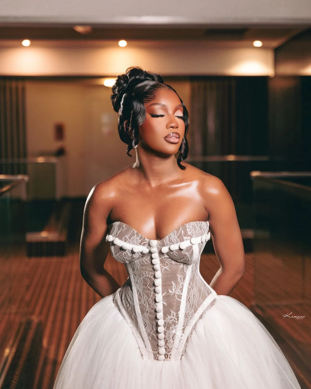 Robe de mariée trapèze en tulle – CLEVI Paris