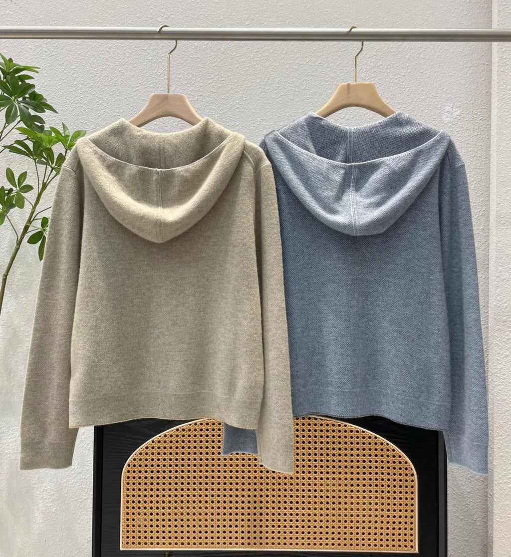 Ensemble femme, cardigan à capuche et pantalon – CLEVI Paris