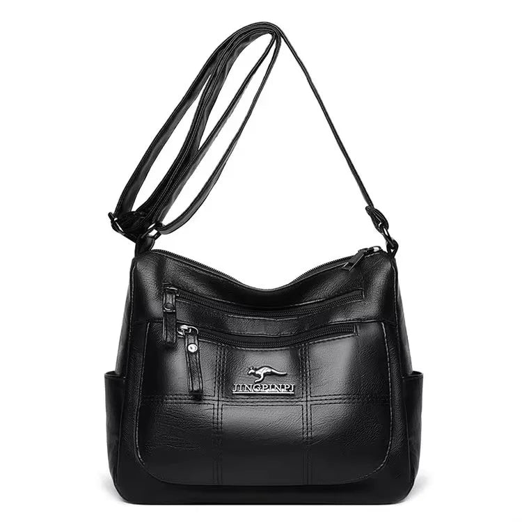 Sac Croisé Cuir Véritable Motif Alligator 3 Poches – CLEVI Paris