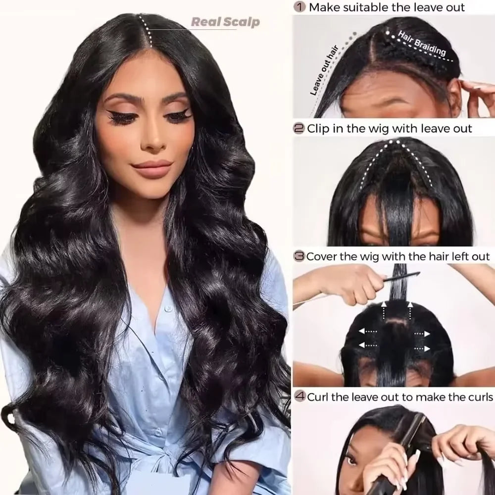Perruque V Part Body Wave Cheveux Humains Femme – CLEVI Paris
