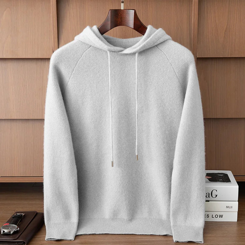 Ensemble homme cachemire à capuche raglan – CLEVI Paris