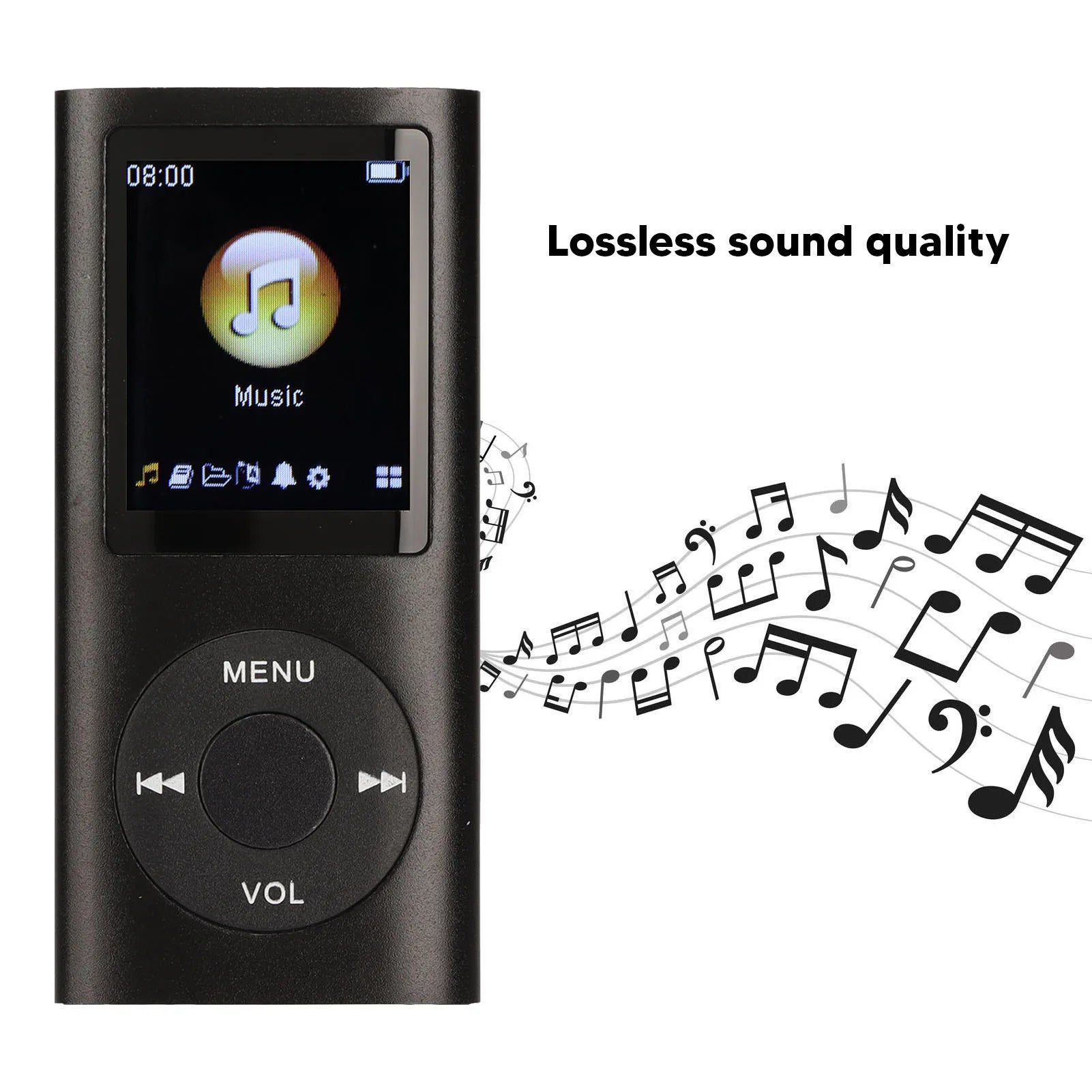 NVPONE Lecteur MP3 Aluminium Écran LCD 1,8" Bluetooth FLAC TF 64Go 8h – CLEVI Paris