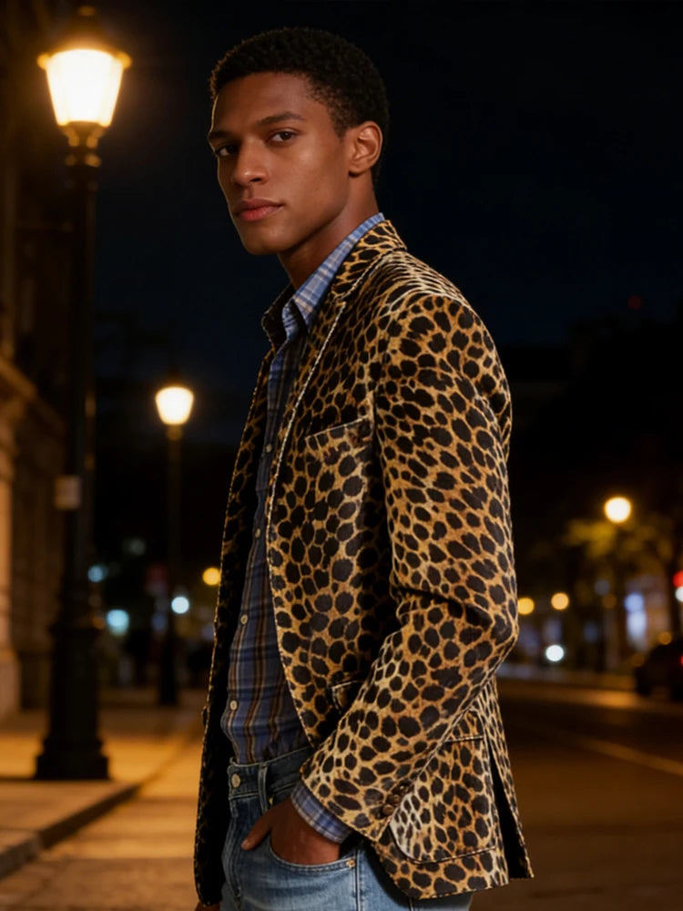 Blazer Velours Homme Imprimé – CLEVI Paris