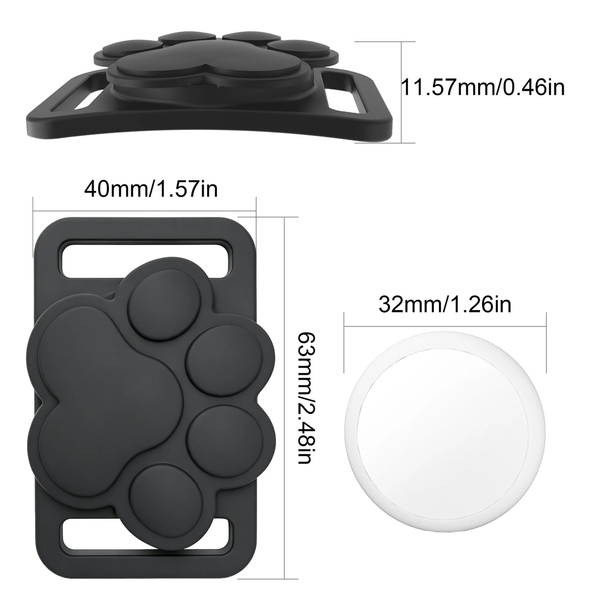 Mini dispositif anti-perte noir ou rose – CLEVI Paris