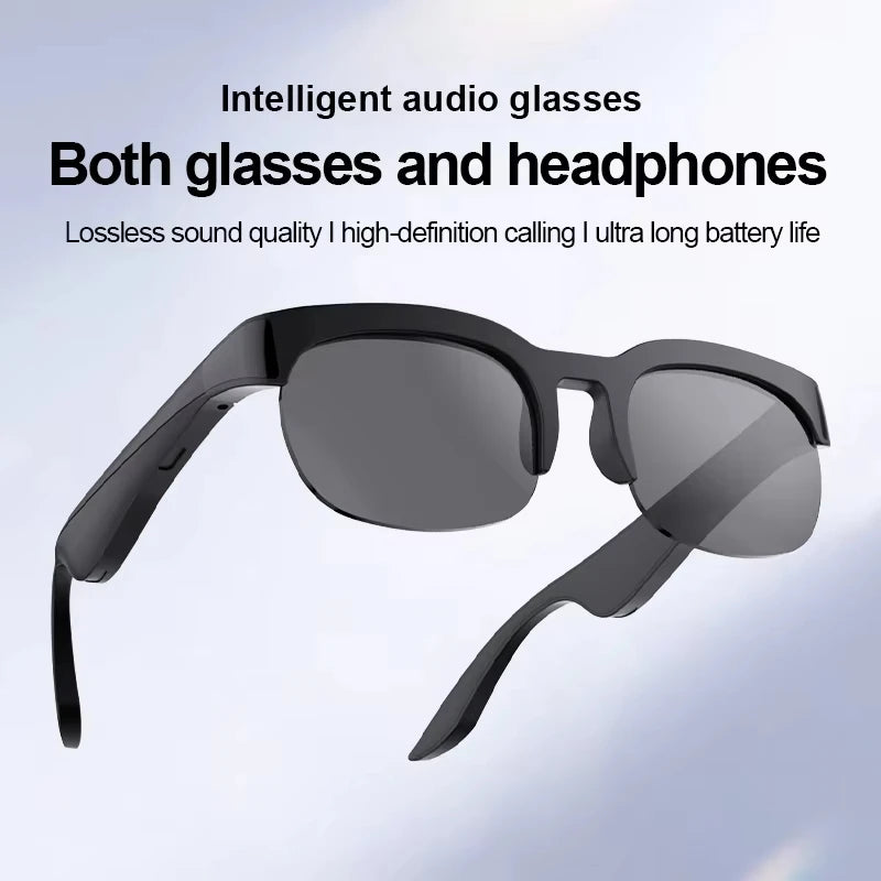 Lunettes Connectées Lenovo D12 IA Bluetooth Traduction 18 Langues Musique UV Photochromiques 37g Noir Transparent – CLEVI Paris