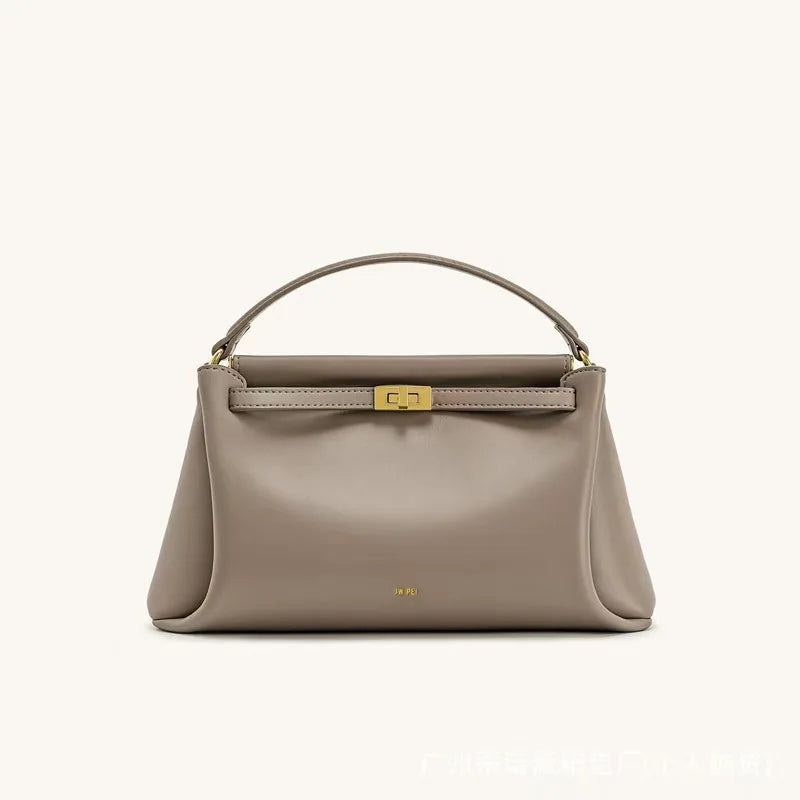 Sac à Bandoulière Femme Cuir Véritable Fermeture Clip 5 Coloris – CLEVI Paris