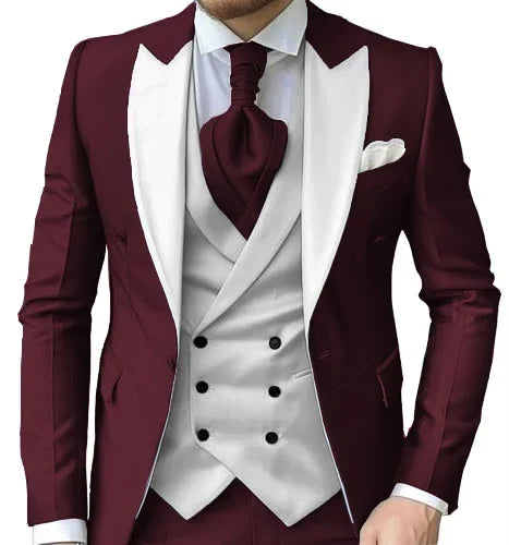 Costume homme 3 pièces polyester-viscose – CLEVI Paris