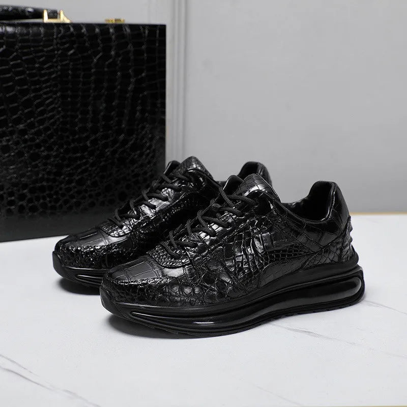 Sneakers basses homme noires à lacets – CLEVI Paris
